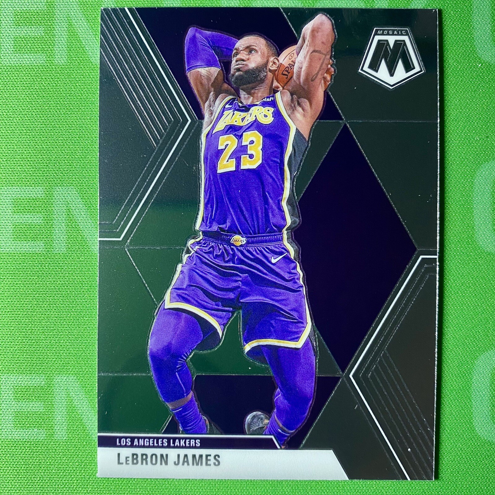LeBron James 2019-20 Panini Mosaic Basketball First Lakers Jersey Mosaic #8