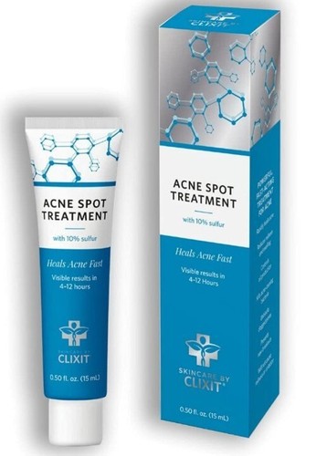 Clixit Acne Spot Treatment w/ 10% Sulfur - Daily Treatment - NOS - Please Read