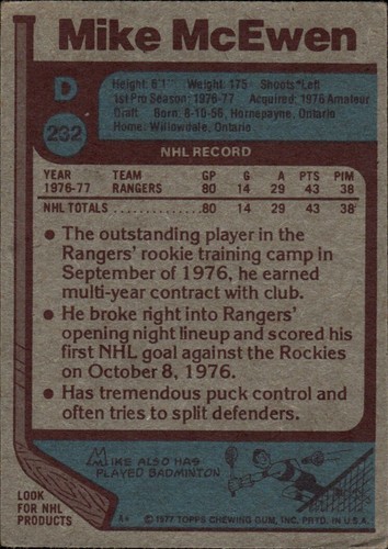1977-78 TOPPS NHL Card Set Break #1-#264 — You Choose! Rookies, Stars & Commons - Picture 275 of 315