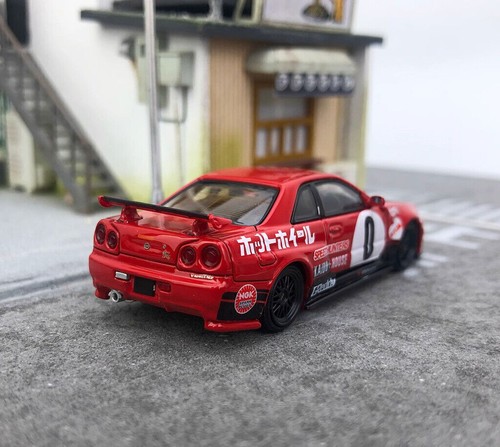 GB FS 1:64 Velocidad Rápida JDM GTR R34 Skyline Modelo Deportivo Diecast Coche Coleccionable - Imagen 18 de 26