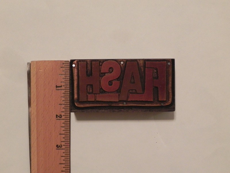 Antique Printer's Block; "Flash"