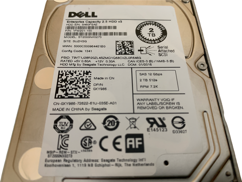 Disque dur disque dur Dell PowerEdge 2 To SAS 2,5" 7,2K SAS 12G - XY986 avec caddy - Photo 10/11