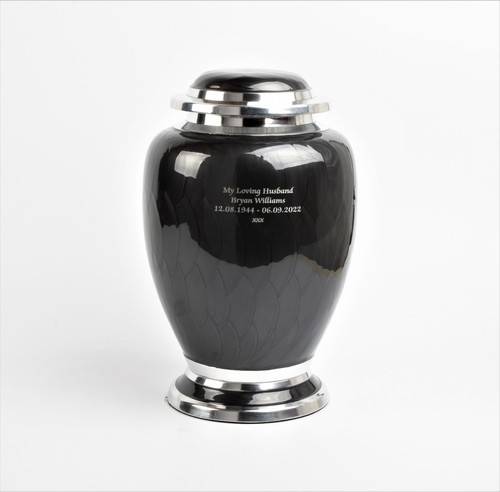 Adult Ashes Cremation Urn – Hand Engraved Aluminium Funeral Memorial Keepsake - Picture 25 of 28
