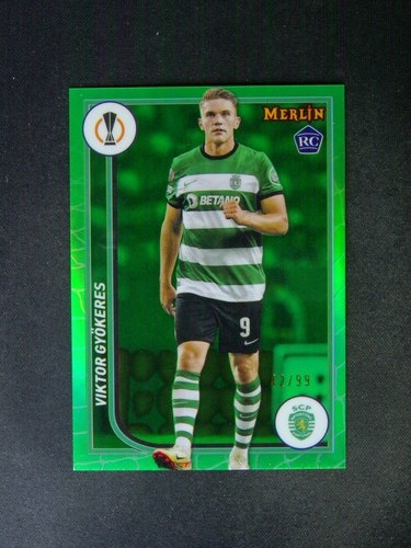 2023-24 Topps Merlin UEFA Viktor Gyokeres #113 RC Rookie Green Refractor /99