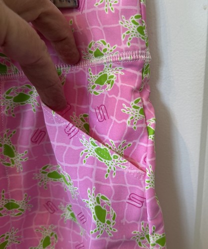Spunkwear Skort Size Small Preppy Crab Pink Green Pockets Tennis Pickleball Golf - Picture 4 of 11