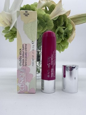 CLINIQUE Chubby Stick Cheek Color Balm 03 Roly Poly Rosy Full Size .21oz / 6g