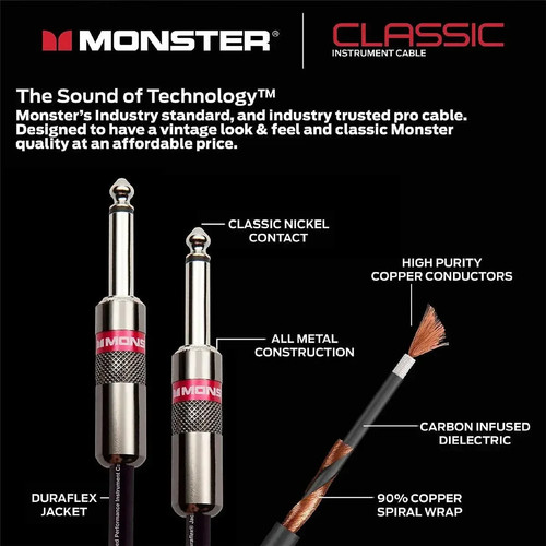 Monster Prolink Classic Straight to Straight Instrument Cable – 12 ft - Picture 12 of 13