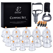 Ditind 18 Pcs Cupping Therapy Set, Professional Massage Kit for Muscle  Pain
