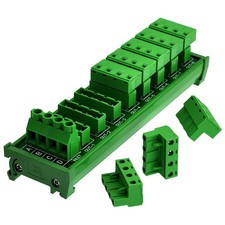 DIN Rail Mount 30A/300V 8x4 Position Pluggable Terminal Block Distribution Mo...