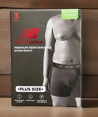 New Balance Boxer Briefs Mens 4XL 52-54 Blue Red Black Performance Plus Size
