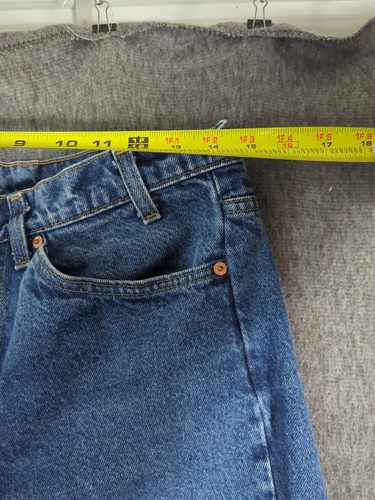 Vintage Levi's 20517-0217 Herren tatsächliche Größe 30 x 30 blau Denim orangefarbenes Etikett USA 80er - Bild 7 von 14