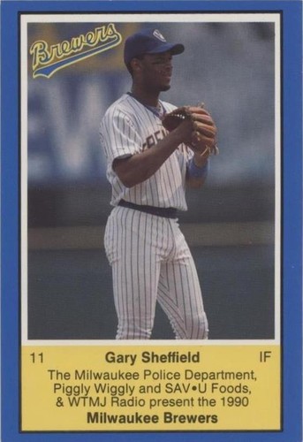 Topps 1990 Gary Sheffield 718 Rookie Baseball All Star Rookie