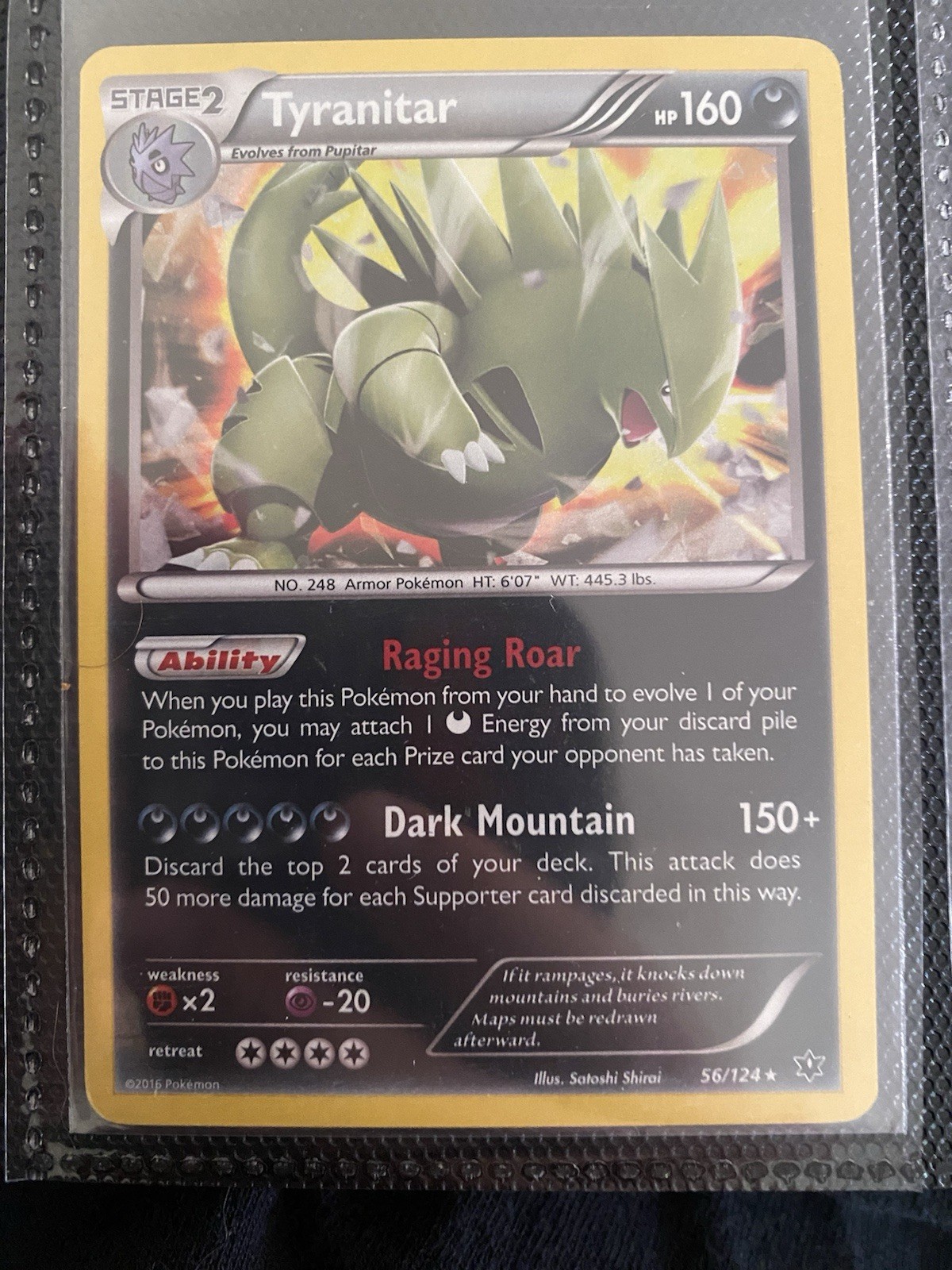 Pokemon TCG Tyranitar Cosmos Holo Promo 56/124 NM Condition
