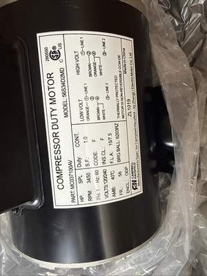 #ad #ad CAMPBELL MC037100AV 56S34D2MD cOMPRESSOR Motor SPL HP 3450 RPM 120 240 THERMAL $169.99