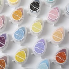 Stamp Pad,17 Colors Water Drop Pigment Ink Pads for multi-colored