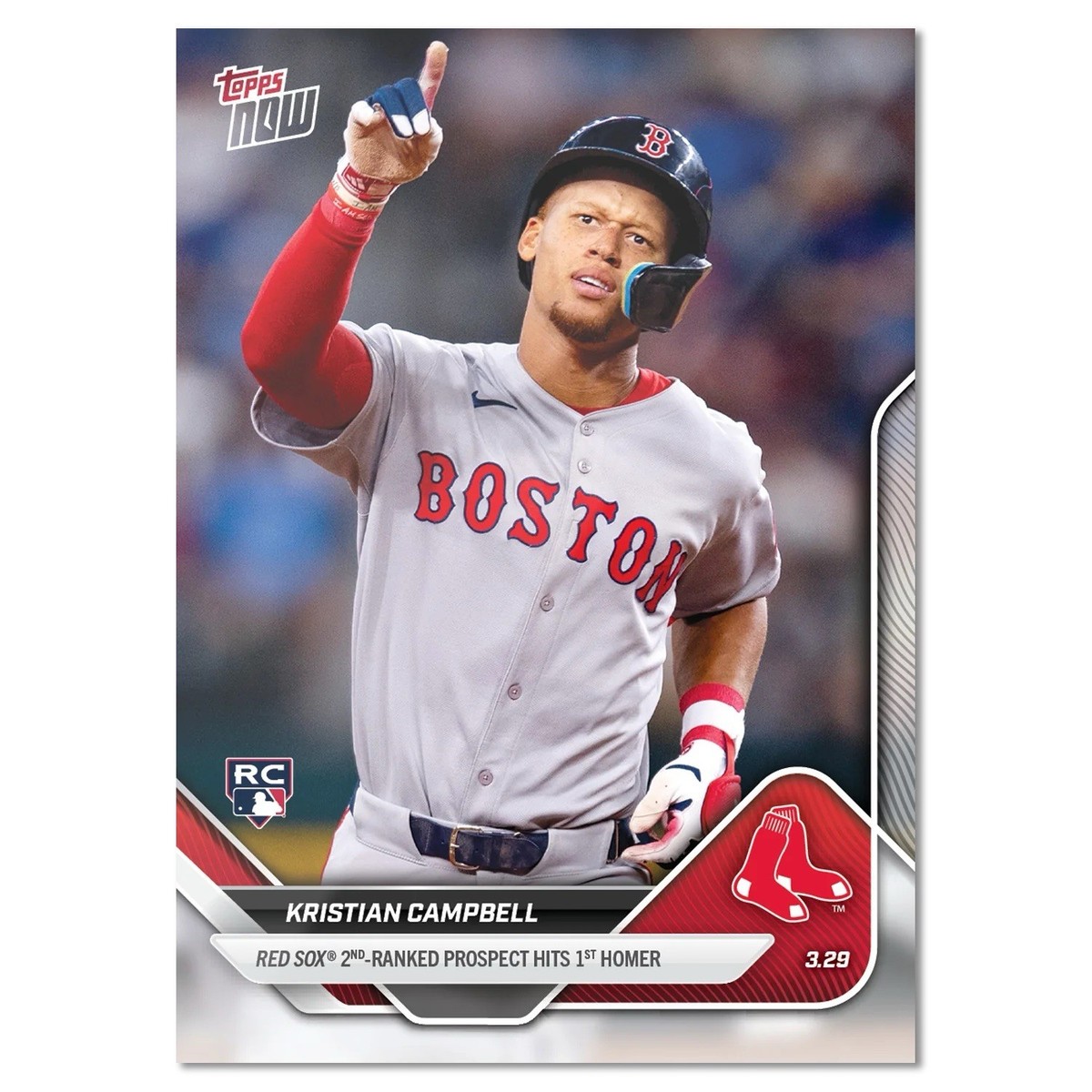 Graded 10 Kristian Campbell RC Rookie Red Sox HR 2025 MLB Topps