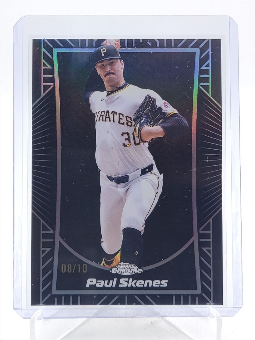 PAUL SKENES 2025 TOPPS CHROME SHADOW ETCH BLACK REFRACTOR PIRATES /10 Q4450