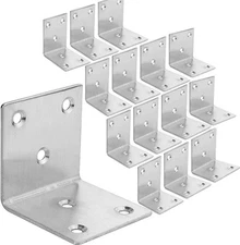 ASelected 22Pcs Stainless Steel Corner Brackets 22Pcs-2x2Inch, Sliver 