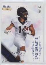 2021 Wild Card MATTE Blaster Box White Foil - 5 Stripe 40/150 Sage Surratt 1d3