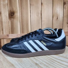 Adidas Samba OG Shoes Mens Size 10 Black White Leather Gum Indoor Soccer
