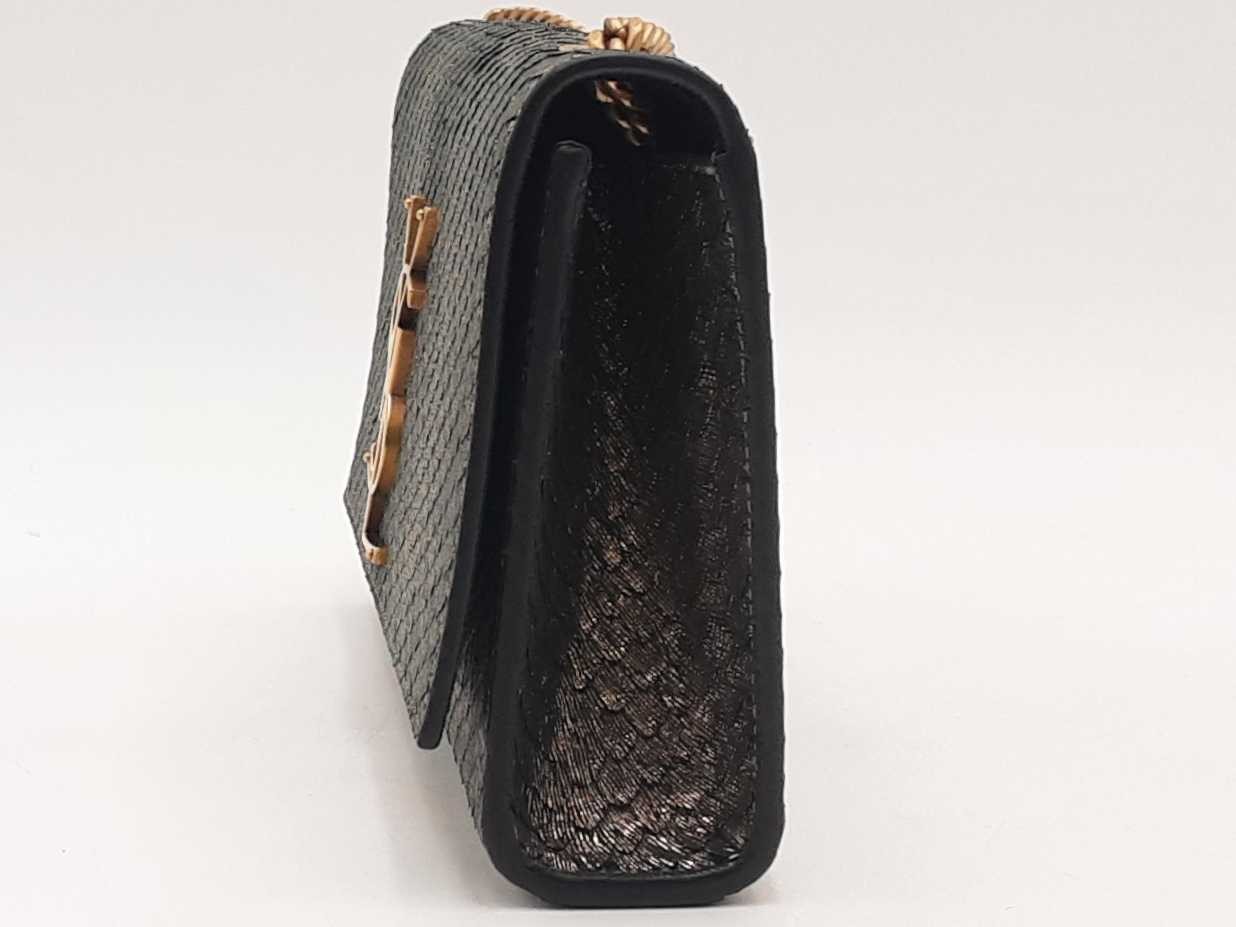 Yves Saint Laurent Small Kate Python Embossed Gol… - image 5