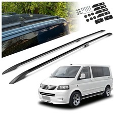 Geteilte Dachreling für Volkswagen VW Multivan (T5) LANG 2003-2015 Schwarz