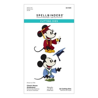 Spellbinders Die ~ CLASSIC MOUSE GRADUATION ~ S4-1533 ~ Mickey Mouse Disney