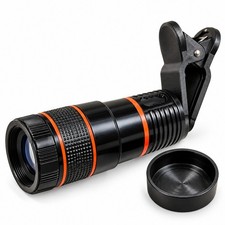 Universal Clip-on Telephoto Telescope Lens 8X Zoom for Smartphone Cameras