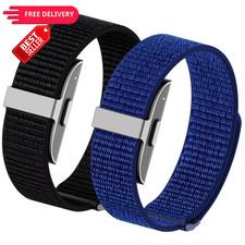 2 Pack Nylon Hume Band Replacement Strap Compatible 5.9"&ndash;8.2", Black+NavyBlue