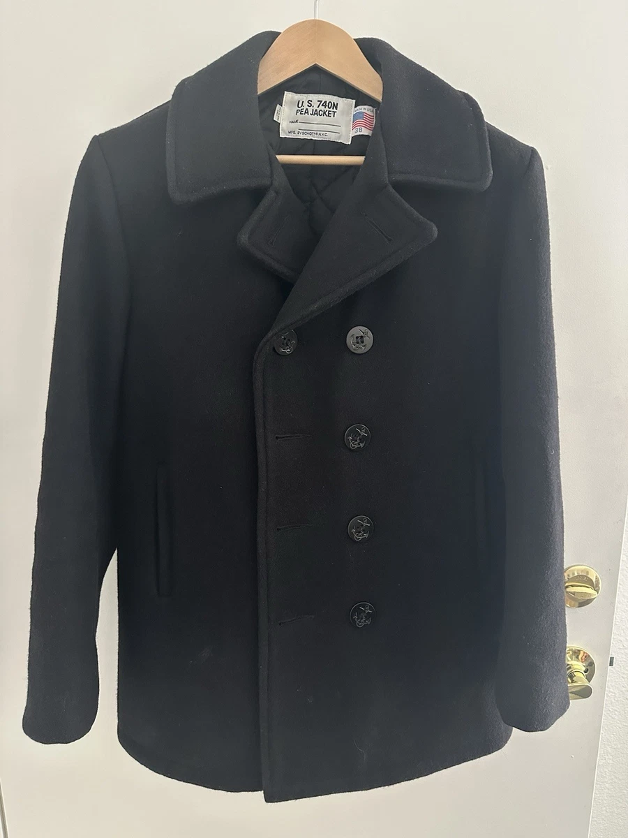 Schott NYC U.S. 740N PEACOAT サイズ38 黒 【公式通販】