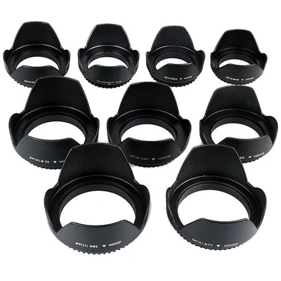 Tulip Petal Camera Lens Hood Canonn Lens Hood 62mm 67mm 72mm 77mm 82mm - Image 1 of 4