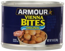 12-Pack Armour Star Vienna Sausage Bites, Original Flavor, Canned Sausage, 10 OZ