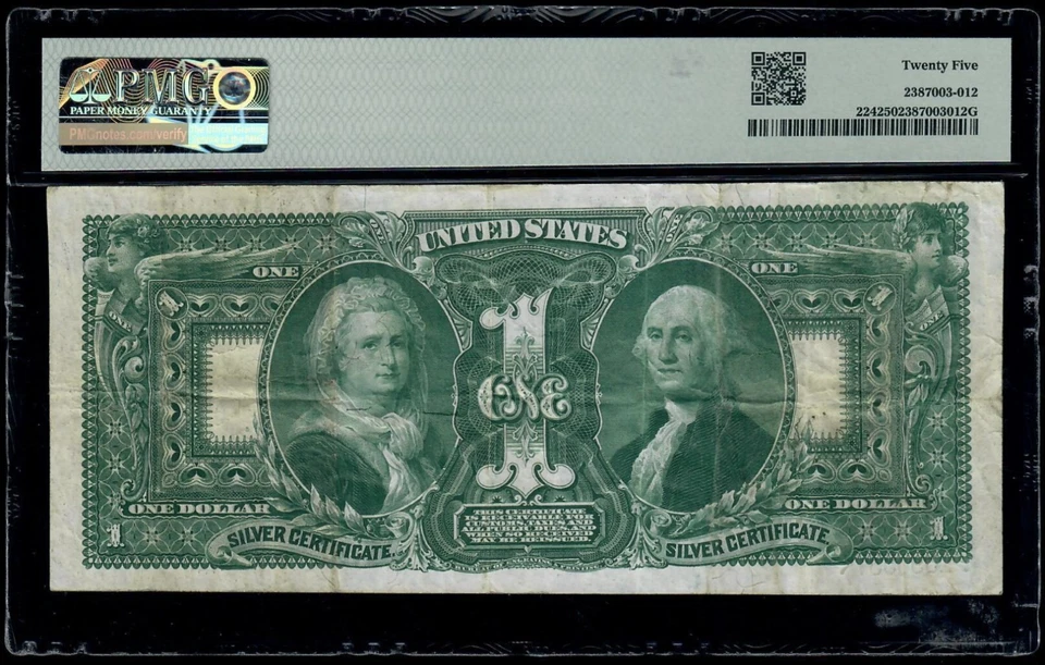 1896 $1 Silver Certificate Educational Note  Fr. 224 PMG 25 VF - Image 2 of 3