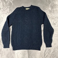 Gaeltarra Sweater Mens 40 Aran Fisherman 100 Wool Handloomed Made in Ireland