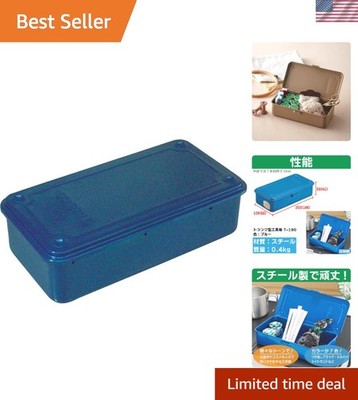 T-190 Blue Tool Box - Durable Alloy Steel, Water-Resistant Storage Solution