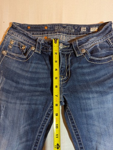 Miss Me Jeans Damen 26 Signature Boot Cut Distressed Western Rodeo Denim Blau - Bild 8 von 11