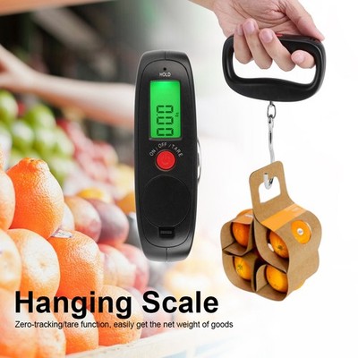 WEIHENG Digitale Hängewaage 50 Kg/10 G Mit LCD-Display Elektronische Taschenwaag