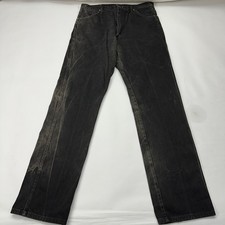Wrangler 13MWZWK Cowboy Cut Orig Fit Made in USA Jeans Black Denim Mens 35x34