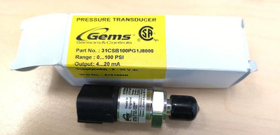 GEMS SENSORS 31CSB100PG1J8000 Pressure Transducer New in box