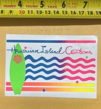 80 s Vintage Hawaiian Island Creations Neon Multicolor Surfing Sticker