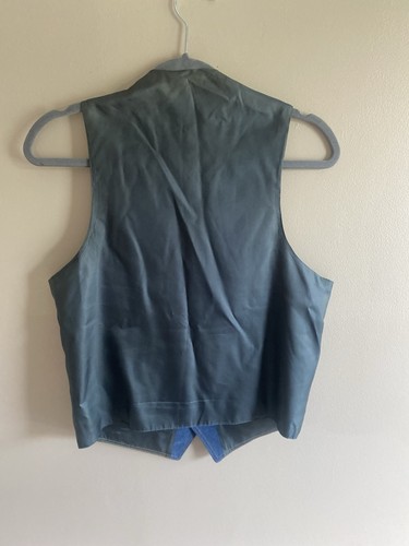 Vintage Denim Vest Mens Size S 70's Western Retro Blue Jean USA Made - Picture 6 of 7