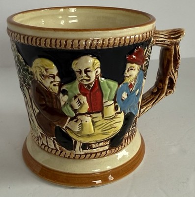 Beer Stein Mug Vintage Enesco Japan E-7130 Full Surround Scene 344