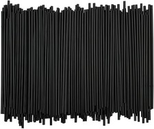 Disposable Coffee Stir Straw, 5 Inch, Plastic, 1000 Pcs, Black