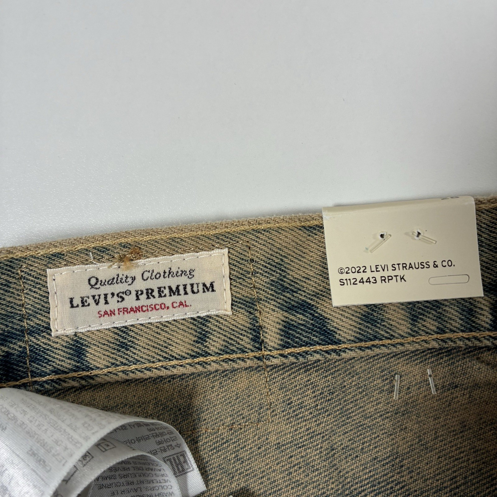 NEW Levi's Premium 501 Jeans 28x30 Button Fly Acid Wash Denim USA Cowboy NWT $98 thumbnail 3