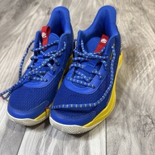 Under Armour UA CURRY 3Z7 Basketball Shoes Size 6Y GS Warriors Blue 3026622-400