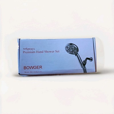 BOWGER 5-Spray Multi-Function Round Hand Shower Set, 1 Head, B01500 Z0201