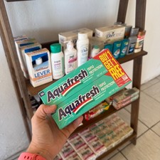 Vintage Aquafresh Triple Protection Toothpaste BOGO 2 Pack Sealed 4.6 oz