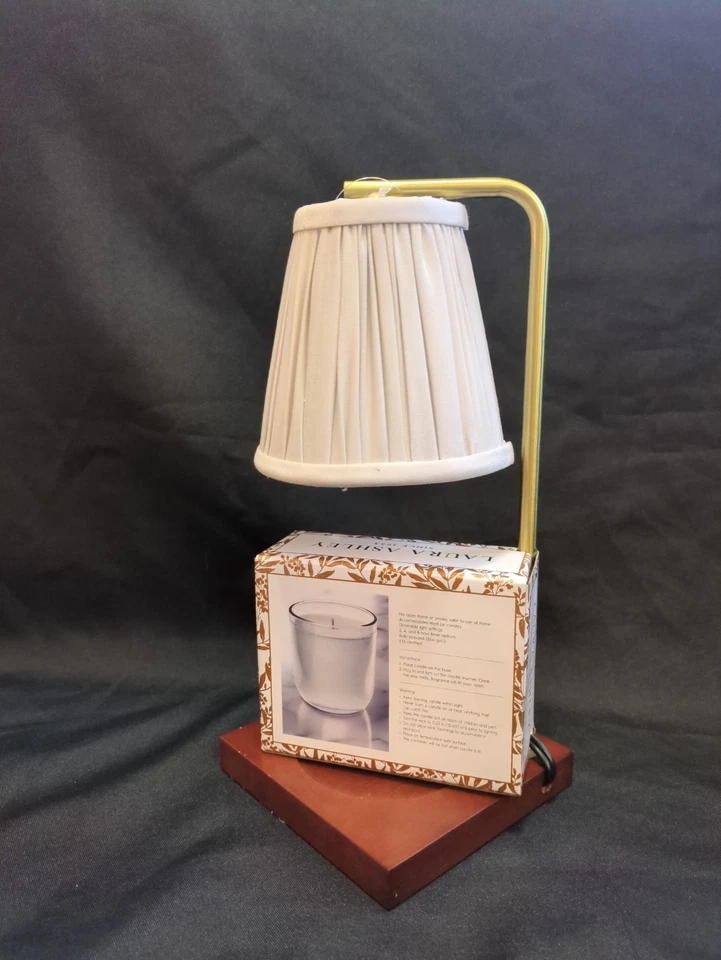 NUEVO Calentador de velas sin llama Laura Ashley base de madera tono beige Foto 4 de 4