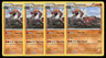 POKEMON TCG TYRANTRUM 62/111 RARE FURIOUS FISTS (4x)