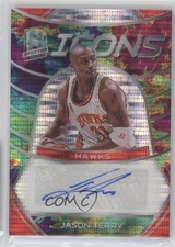 2019-20 Panini Spectra Icons Celestial Prizm 6/75 Jason Terry #IA-JTY Auto 04dh